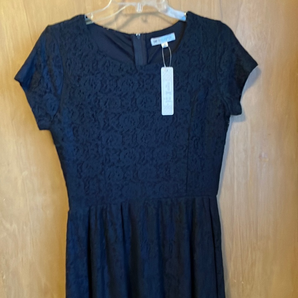 NWT. Beautiful Lace dress in navy blue.
